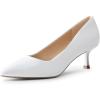 imageDREAM PAIRS Womens Pumps Closed Toe Pointed Toe Kitten Heels for Women Party Dance Wedding Dress Shoes for WomenWhite