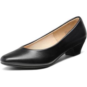 imageDREAM PAIRS Womens Mila Low Chunky Heel Pump ShoesBlack