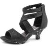 imageDREAM PAIRS Girls Sandals Low Heel Dress Pump SandalsBlack