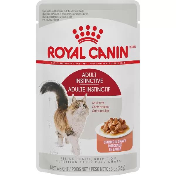 imageRoyal Canin Adult Instinctive Thin Slices in Gravy Wet Cat Food 3 oz 12Pack3 Ounce Pack of 12 Chunks in Gravy