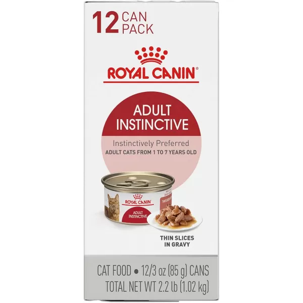 imageRoyal Canin Adult Instinctive Thin Slices in Gravy Wet Cat Food 3 oz 12Pack3 Ounce Pack of 12 Thin Slices in Gravy