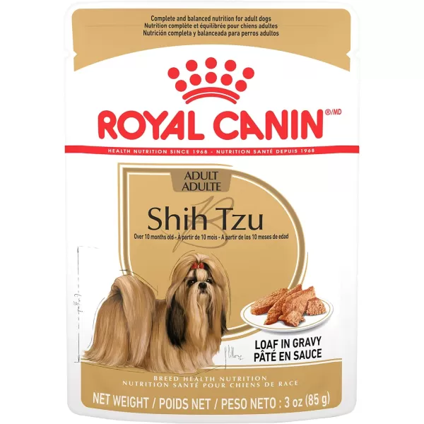 imageRoyal Canin Adult Shih Tzu Wet Dog Food 3 oz Pouch Pack of 12Loaf in Gravy 3 Ounce Pack of 12