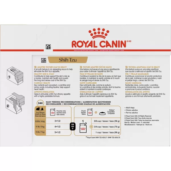 imageRoyal Canin Adult Shih Tzu Wet Dog Food 3 oz Pouch Pack of 12Loaf in Gravy 3 Ounce Pack of 12