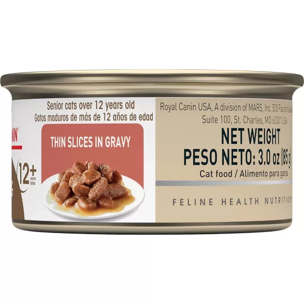 imageRoyal Canin Aging 12 Thin Slices in Gravy Canned Cat Food 3 oz cans 24 countRoyal Canin Aging 12 Thin Slices in Gravy Canned Cat Food 3 oz cans 24 count