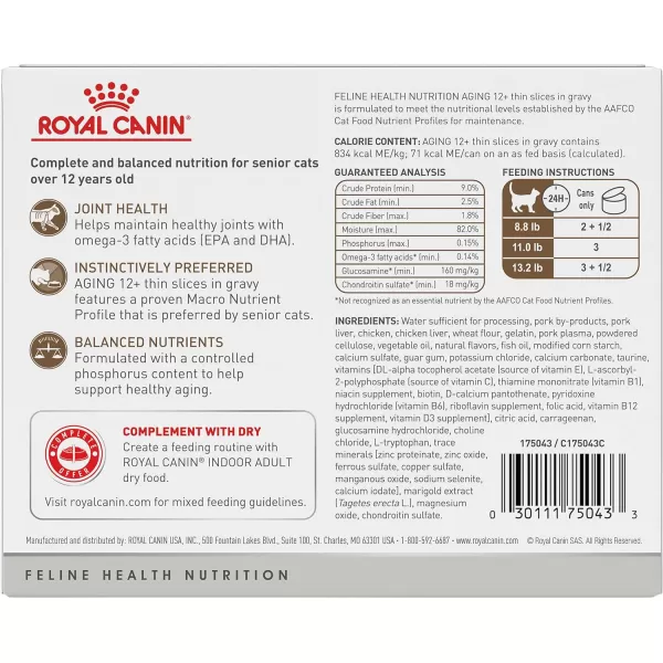 imageRoyal Canin Aging 12 Thin Slices in Gravy Canned Cat Food 3 oz cans 6countRoyal Canin Aging 12 Thin Slices in Gravy Canned Cat Food 3 oz cans 6count