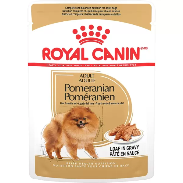 imageRoyal Canin Breed Health Nutrition Pomeranian Adult Loaf in Gravy Pouch Dog Food 3 oz Pouch Pack of 12Royal Canin Breed Health Nutrition Pomeranian Adult Loaf in Gravy Pouch Dog Food 3 oz Pouch Pack of 12