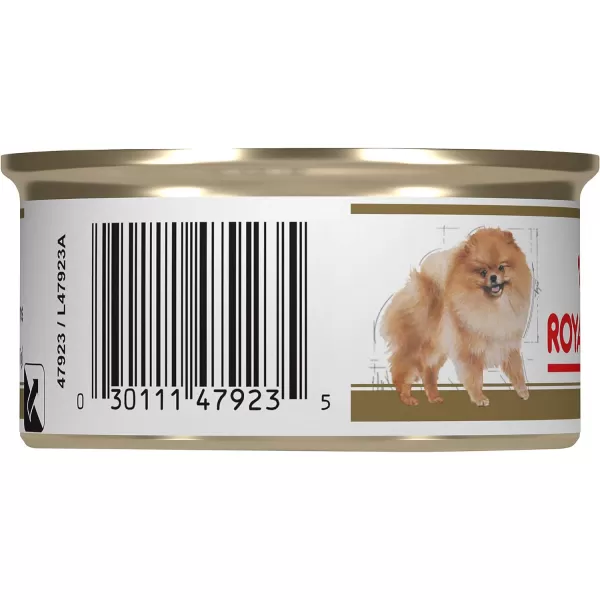 imageRoyal Canin Breed Health Nutrition Pomeranian Adult Loaf in Sauce Canned Dog Food 3 oz can Case of 243 Ounce Pack of 24 beige