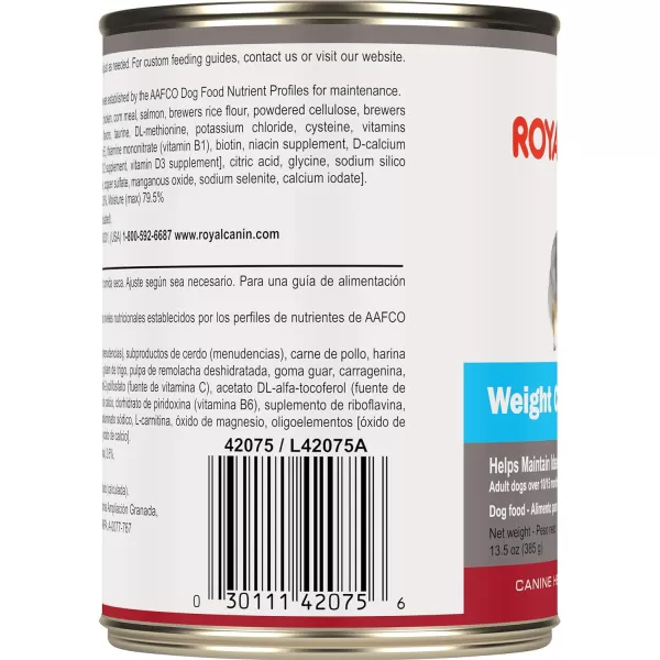 imageRoyal Canin Canine Health Nutrition Weight Care In Gel Canned Dog Food 135 oz Can Case of 12 Package may vary135 Ounce Pack of 12