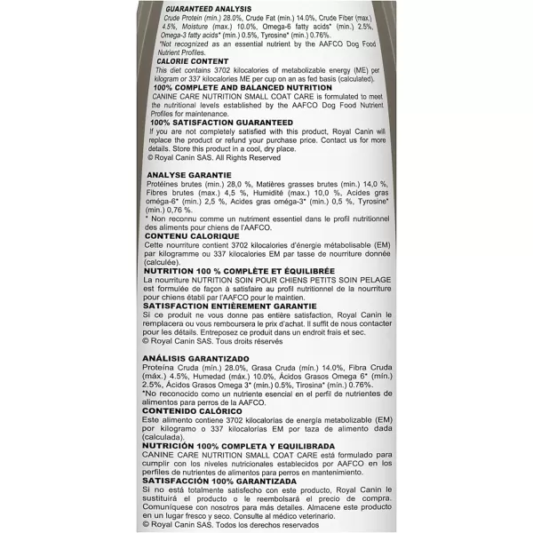 imageRoyal Canin Coat Care Dry Food for Small Dogs 3 lb bag3Pound