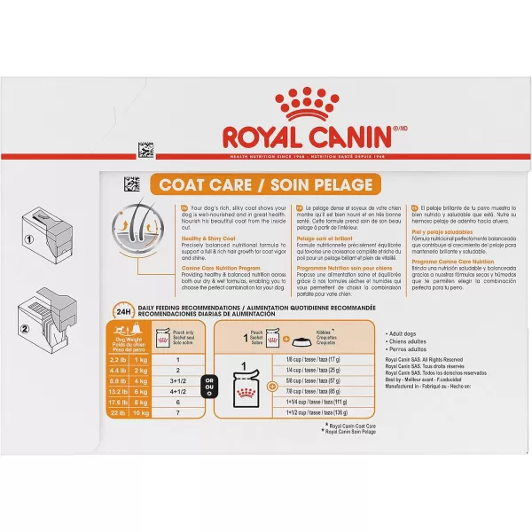 imageRoyal Canin Coat Care Loaf in Gravy Pouch Dog Food 3 oz pouches 12countRoyal Canin Coat Care Loaf in Gravy Pouch Dog Food 3 oz pouches 12count