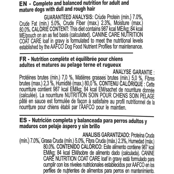 imageRoyal Canin Coat Care Loaf in Gravy Pouch Dog Food 3 oz pouches 12countRoyal Canin Coat Care Loaf in Gravy Pouch Dog Food 3 oz pouches 12count
