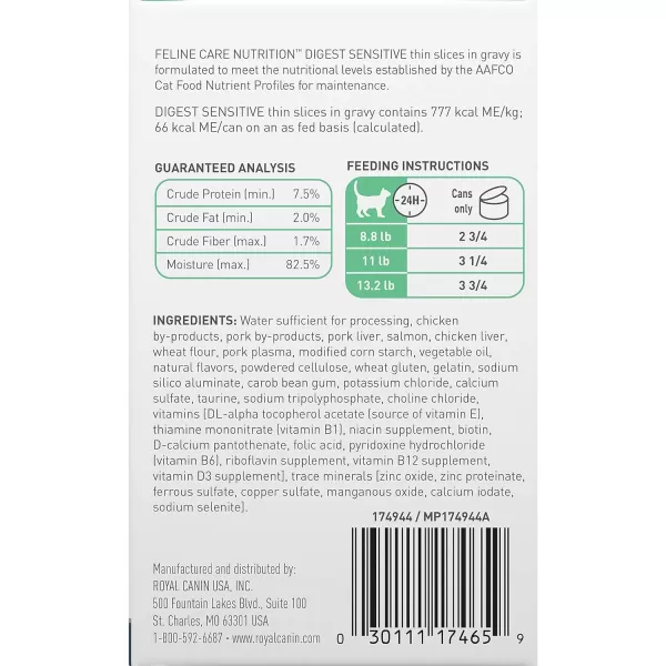 imageRoyal Canin Digestive Care Thin Slices in Gravy Wet Cat Food 3 oz can3 Ounce Pack of 6