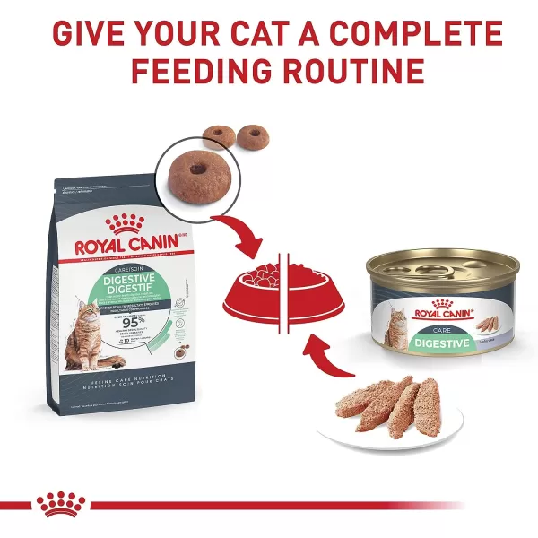 imageRoyal Canin Feline Care Nutrition Digest Sensitive Loaf In Sauce Canned Cat Food 3 oz Can Pack of 243 Ounce Pack of 24