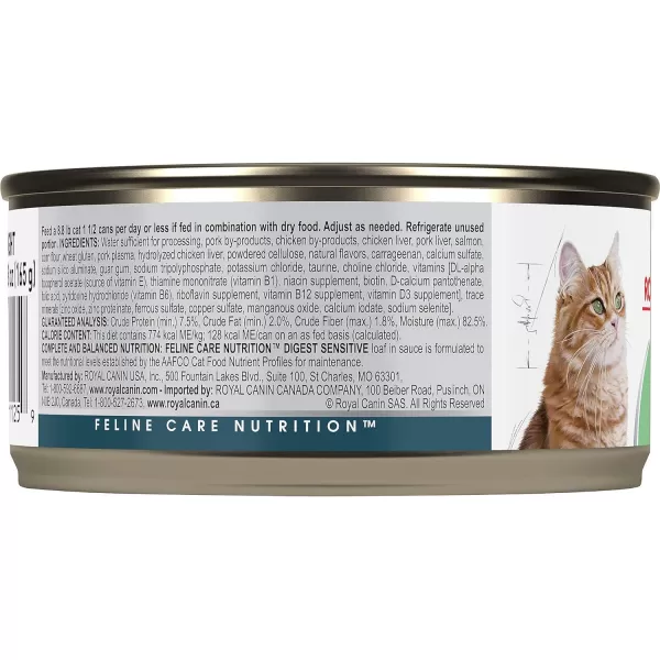imageRoyal Canin Feline Care Nutrition Digest Sensitive Loaf in Sauce Canned Cat Food 58 oz canRoyal Canin Feline Care Nutrition Digest Sensitive Loaf in Sauce Canned Cat Food 58 oz can