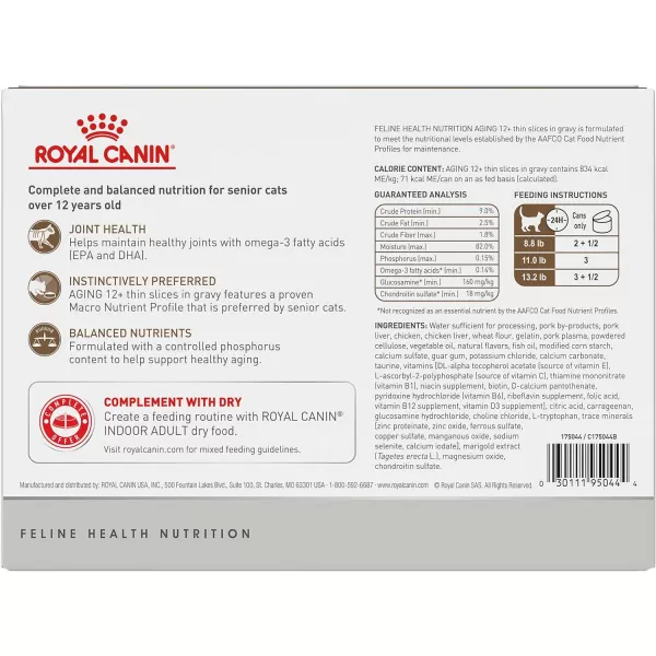 imageRoyal Canin Feline Health Nutrition Aging 12 Thin Slices In Gravy Canned Cat Food 3 oz 12PackRoyal Canin Feline Health Nutrition Aging 12 Thin Slices In Gravy Canned Cat Food 3 oz 12Pack
