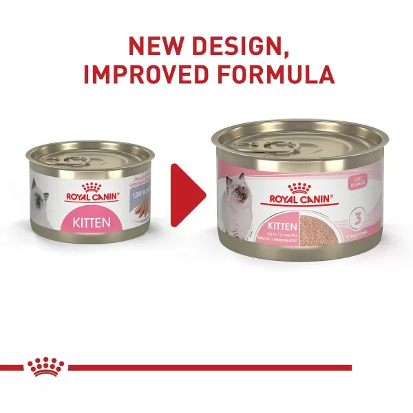 imageRoyal Canin Feline Health Nutrition Kitten Loaf In Sauce Canned Cat Food 3 oz Can51 Ounce Pack of 24 Loaf in Sauce