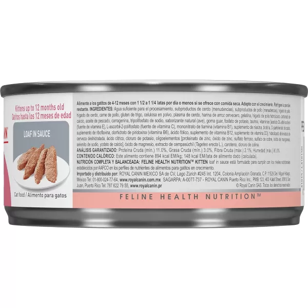imageRoyal Canin Feline Health Nutrition Kitten Loaf in Sauce Canned Cat Food 58 oz can58 oz Case of 24