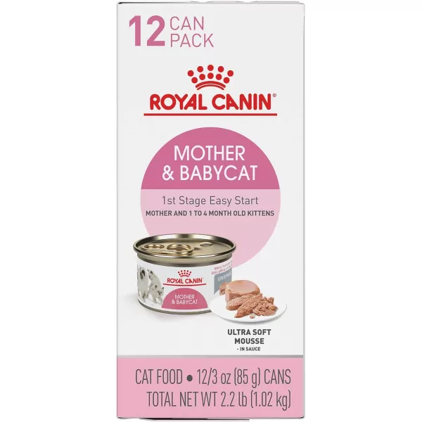 imageRoyal Canin Feline Health Nutrition Mother amp Babycat Ultra Soft Mousse in Sauce Canned Cat Food 58 oz can3 Ounce Pack of 12