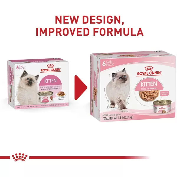 imageRoyal Canin Feline Health Nutrition Thin Slices in Gravy Wet Kitten Food 3 Ounce Can 12Pack3 Ounce Pack of 6 6Pack