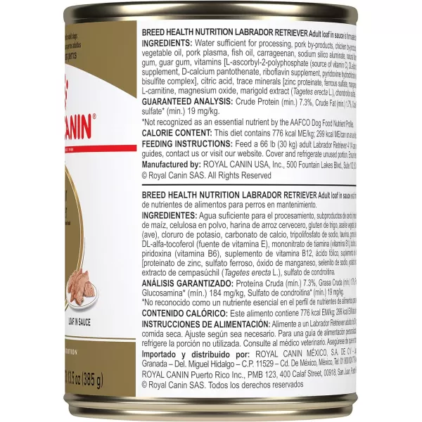 imageRoyal Canin Labrador Retriever Loaf in Sauce Canned Dog Food 135 oz canRoyal Canin Labrador Retriever Loaf in Sauce Canned Dog Food 135 oz can