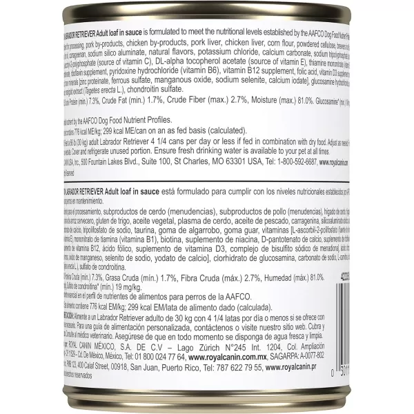imageRoyal Canin Labrador Retriever Loaf in Sauce Canned Dog Food 135 oz canRoyal Canin Labrador Retriever Loaf in Sauce Canned Dog Food 135 oz can