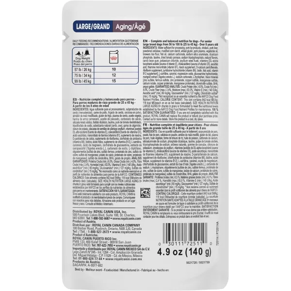 imageRoyal Canin Large Aging 8 Chunks in Gravy Wet Dog Food 49 oz pouches 10count49 Ounce Pack of 1 Aging 8