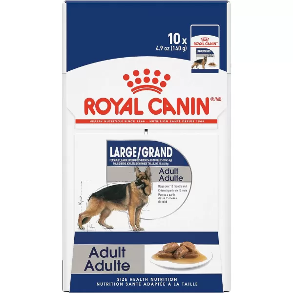 imageRoyal Canin Large Aging 8 Chunks in Gravy Wet Dog Food 49 oz pouches 10count49 oz Pack of 10 Adult