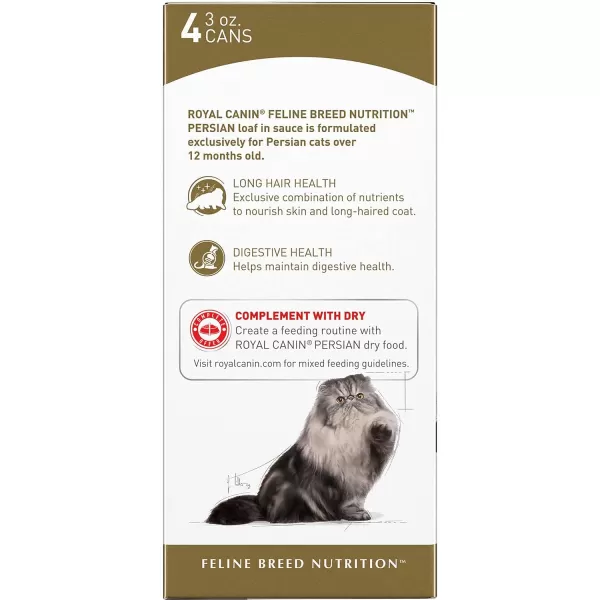 imageRoyal Canin Persian Breed Loaf in Sauce Adult Wet Cat Food 3 oz can 4pack3 Ounce Pack of 4