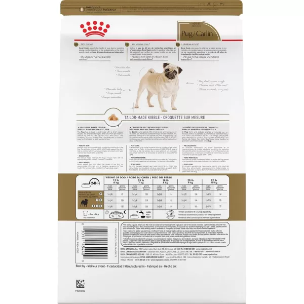 imageRoyal Canin Pug Adult Breed Specific Dry Dog Food 10 lb bagChicken 10 Pound Pack of 1