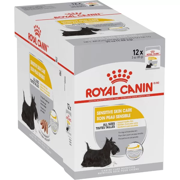 imageRoyal Canin Sensitive Skin Care Loaf in Gravy Dog Food 3 oz pouches 12countRoyal Canin Sensitive Skin Care Loaf in Gravy Dog Food 3 oz pouches 12count