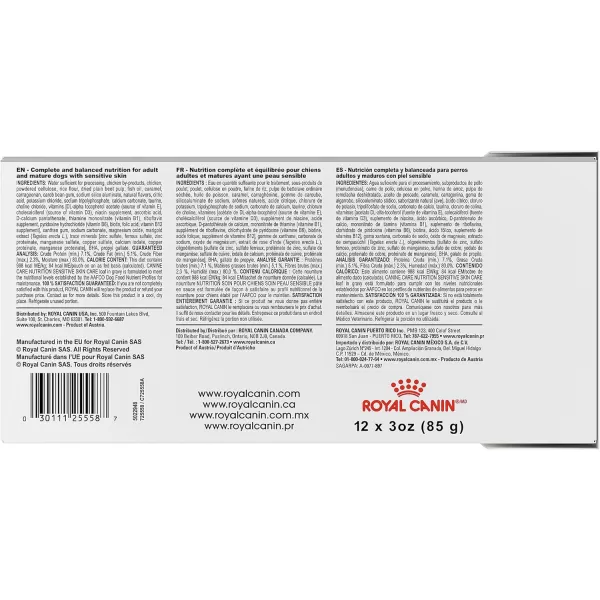 imageRoyal Canin Sensitive Skin Care Loaf in Gravy Dog Food 3 oz pouches 12countRoyal Canin Sensitive Skin Care Loaf in Gravy Dog Food 3 oz pouches 12count