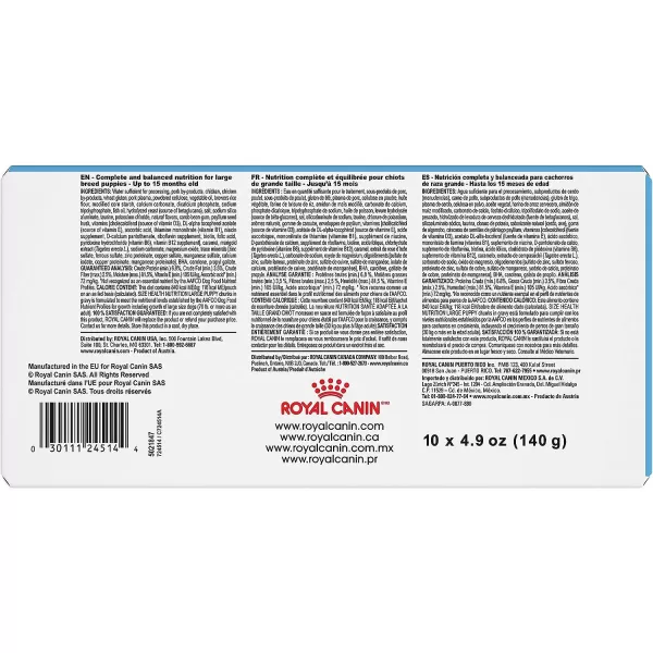 imageRoyal Canin Size Health Nutrition Large Puppy Chunks in Gravy Wet Dog Food 49 oz pouches 10packRoyal Canin Size Health Nutrition Large Puppy Chunks in Gravy Wet Dog Food 49 oz pouches 10pack