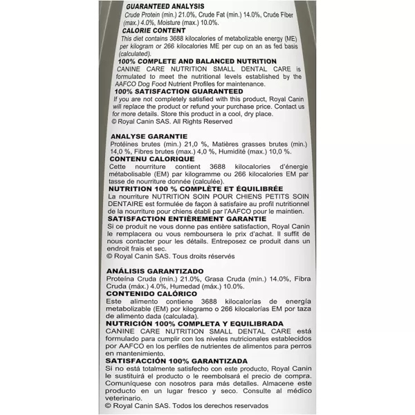 imageRoyal Canin Small Dog Dental Care Dry Dog Food 17 lb bag17 Pound Pack of 1