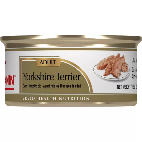 imageRoyal Canin Yorkshire Terrier Adult Breed Specific Wet Dog Food 3 oz 12pack3 Ounce Pack of 4 Loaf in Sauce