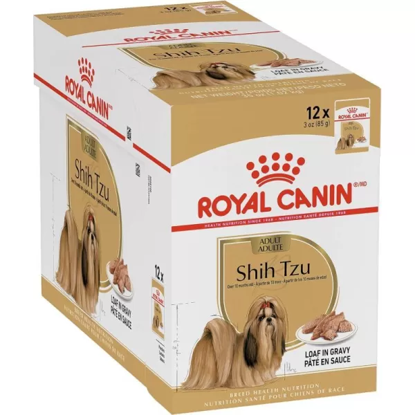 imageRoyal Canin Adult Shih Tzu Wet Dog Food 3 oz Pouch Pack of 12Loaf in Gravy 3 Ounce Pack of 12