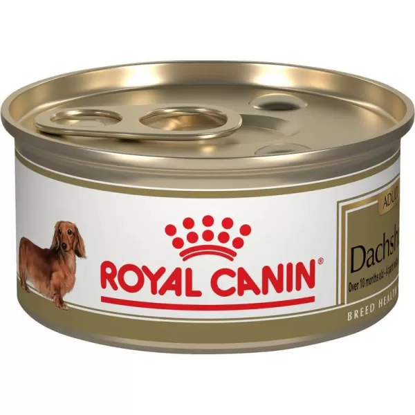 imageRoyal Canin Breed Health Nutrition Dachshund Adult Loaf in Sauce Canned Dog Food 3 oz Pack of 243 Ounce Pack of 24 Loaf in Sauce