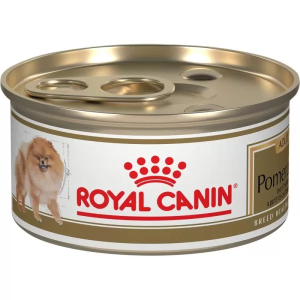imageRoyal Canin Breed Health Nutrition Pomeranian Adult Loaf in Sauce Canned Dog Food 3 oz can Case of 243 Ounce Pack of 24 beige