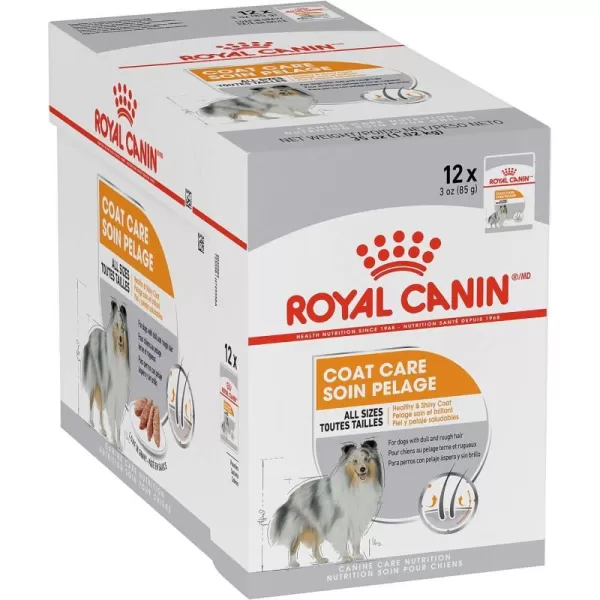 imageRoyal Canin Coat Care Loaf in Gravy Pouch Dog Food 3 oz pouches 12countRoyal Canin Coat Care Loaf in Gravy Pouch Dog Food 3 oz pouches 12count