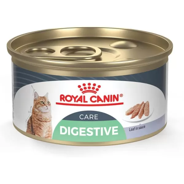 imageRoyal Canin Feline Care Nutrition Digest Sensitive Loaf In Sauce Canned Cat Food 3 oz Can Pack of 243 Ounce Pack of 24