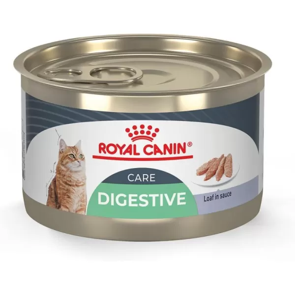 imageRoyal Canin Feline Care Nutrition Digest Sensitive Loaf In Sauce Canned Cat Food 3 oz Can Pack of 2451 Ounce Pack of 24