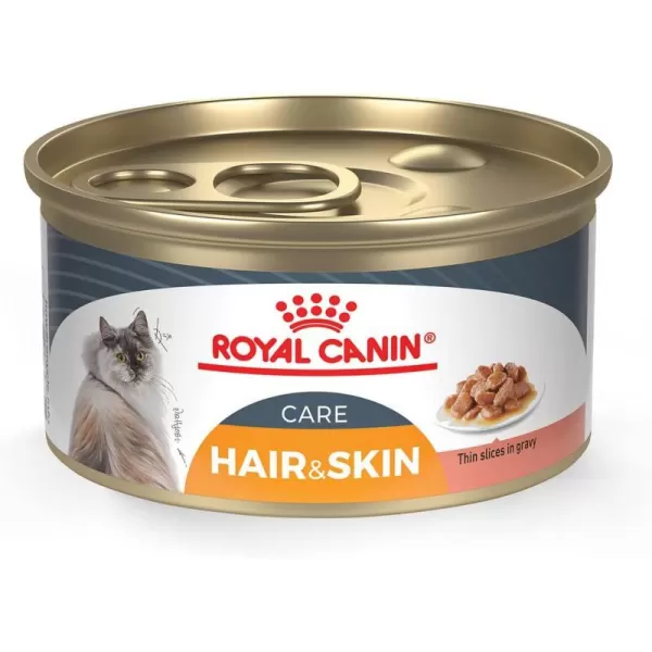 imageRoyal Canin Feline Care Nutrition Hair amp Skin Care Thin Slices in Gravy Canned Cat Food 3 oz cans 24countRoyal Canin Feline Care Nutrition Hair amp Skin Care Thin Slices in Gravy Canned Cat Food 3 oz cans 24count