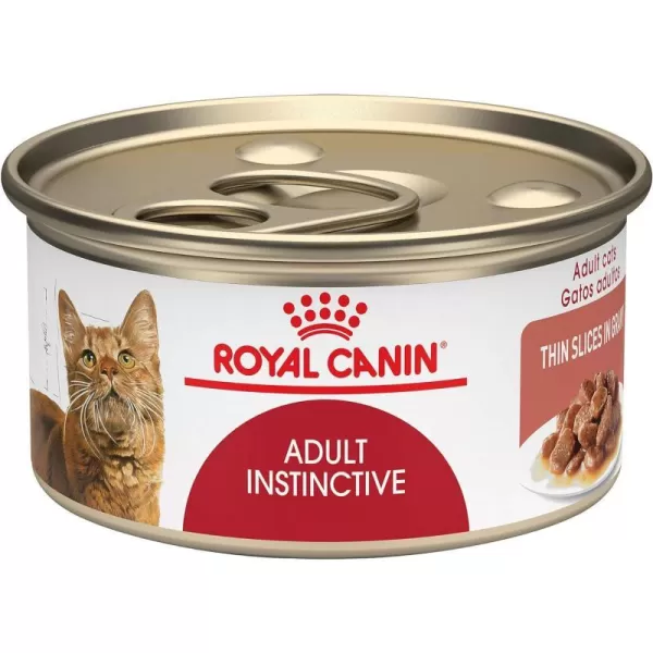 imageRoyal Canin Feline Health Nutrition Adult Instinctive Loaf in Sauce Canned Cat Food 3 Oz Can3 Ounce Pack of 24 Thin Slices in Gravy