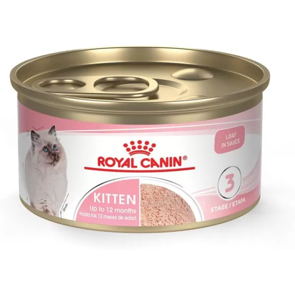 imageRoyal Canin Feline Health Nutrition Kitten Loaf In Sauce Canned Cat Food 3 oz Can3 Ounce Pack of 24 Loaf in Sauce