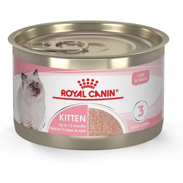 imageRoyal Canin Feline Health Nutrition Kitten Loaf In Sauce Canned Cat Food 3 oz Can51 Ounce Pack of 24 Loaf in Sauce