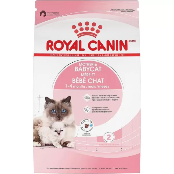 imageRoyal Canin Feline Health Nutrition Mother amp Babycat Dry Cat Food for Newborn Kittens and Pregnant or Nursing Cats 6 lb Bag6 Pound Pack of 1