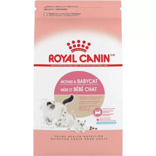 imageRoyal Canin Feline Health Nutrition Mother amp Babycat Dry Cat Food for Newborn Kittens and Pregnant or Nursing Cats 7 Pound Bag7 Pound Pack of 1