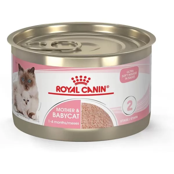 imageRoyal Canin Feline Health Nutrition Mother amp Babycat Ultra Soft Mousse in Sauce Canned Cat Food 58 oz can51 Ounce Pack of 24