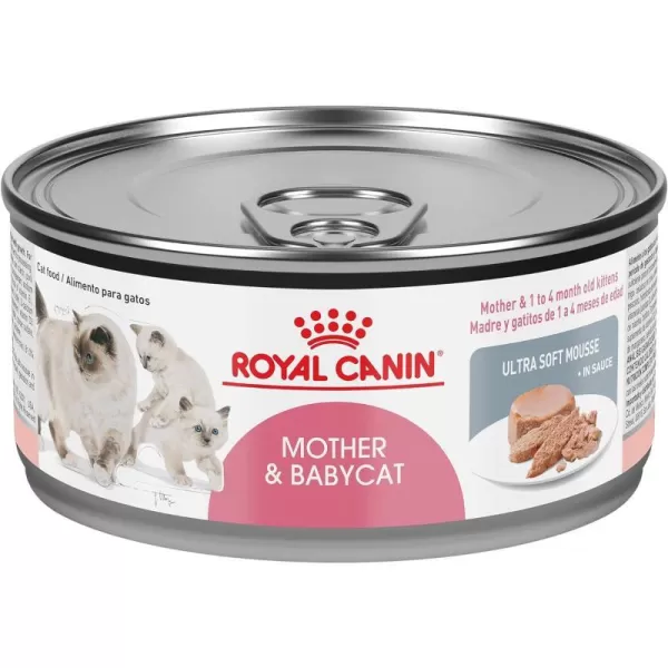 imageRoyal Canin Feline Health Nutrition Mother amp Babycat Ultra Soft Mousse in Sauce Canned Cat Food 58 oz can58 Ounce Pack of 24