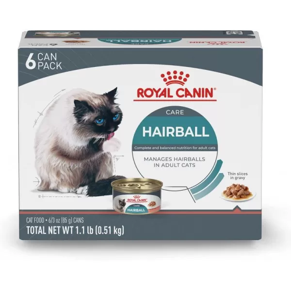 imageRoyal Canin Hairball Care Thin Slices in Gravy Wet Cat Food 3 oz cans 12pack3 Ounce Pack of 6