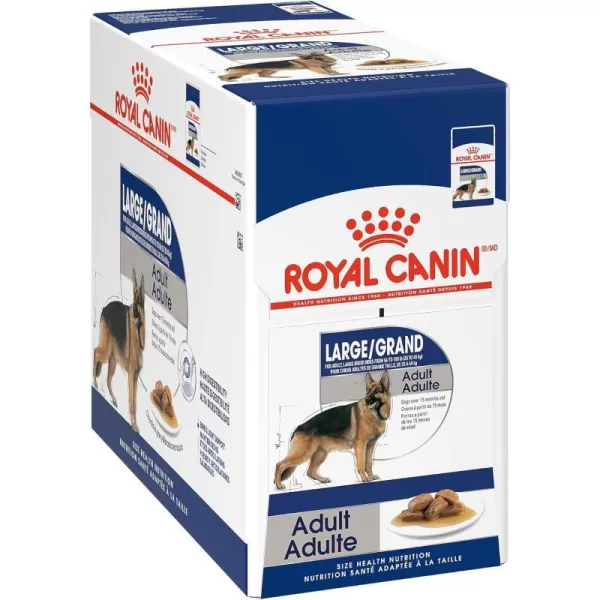 imageRoyal Canin Large Aging 8 Chunks in Gravy Wet Dog Food 49 oz pouches 10count49 oz Pack of 10 Adult